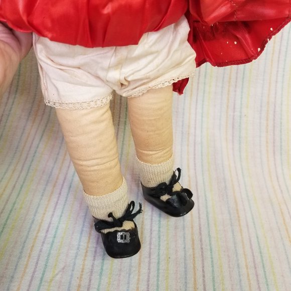 1940s Georgene Novelties International Cloth Doll Spain Spanish Girl Vintage Toy - Picture 9 of 10